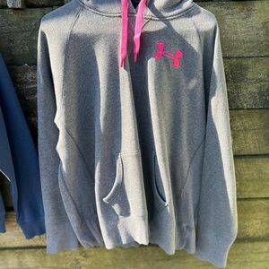 Under Armour Gray and Pink Hoodie